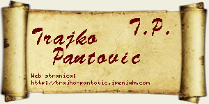 Trajko Pantović vizit kartica